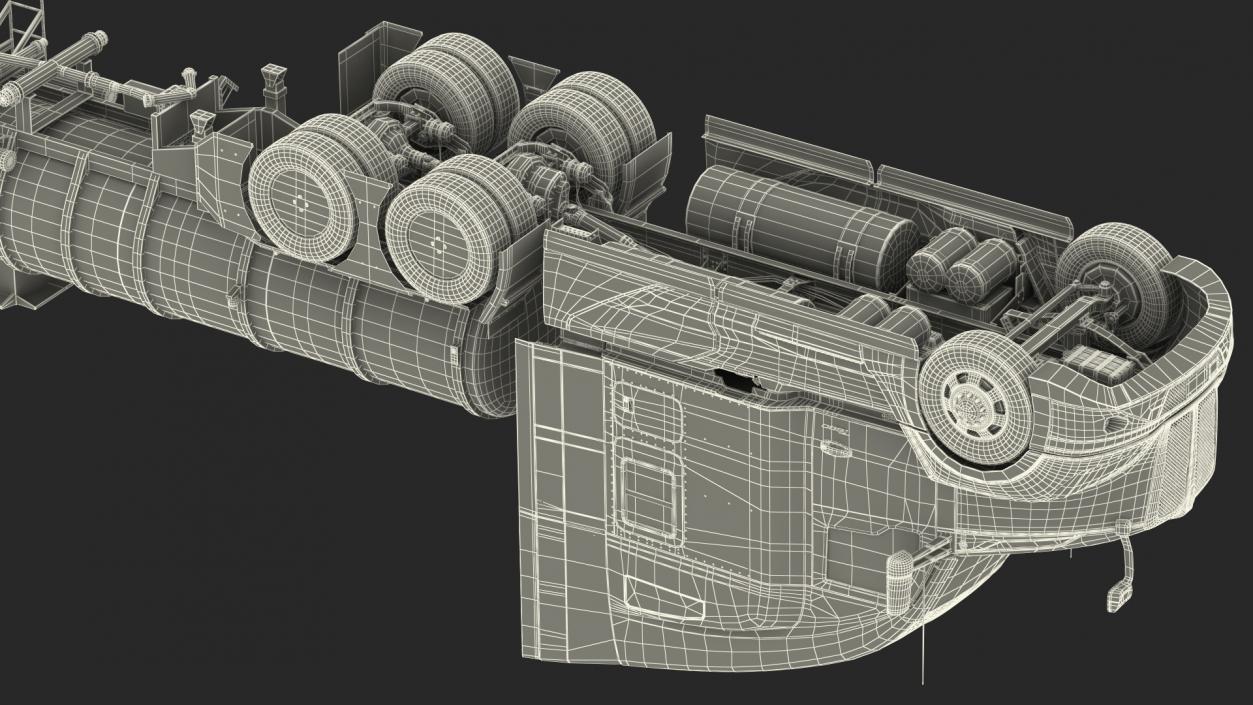 3D Kenworth Truck with Tanker Trailer Rigged