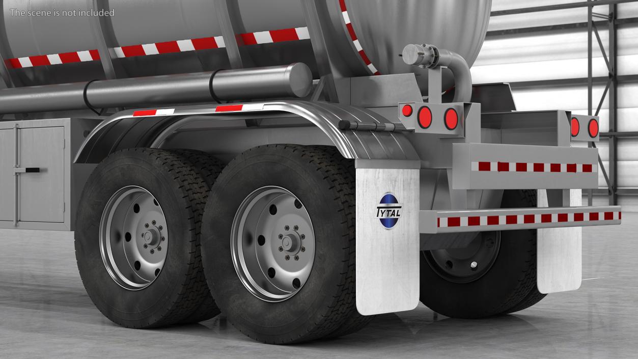 3D Kenworth Truck with Tanker Trailer Rigged