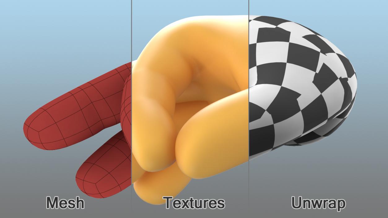 3D OK Hand Emoji model