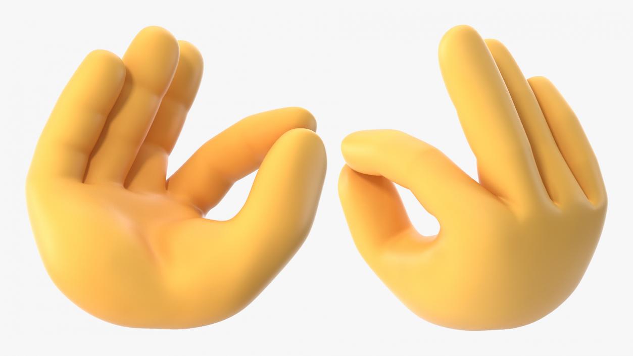 3D OK Hand Emoji model