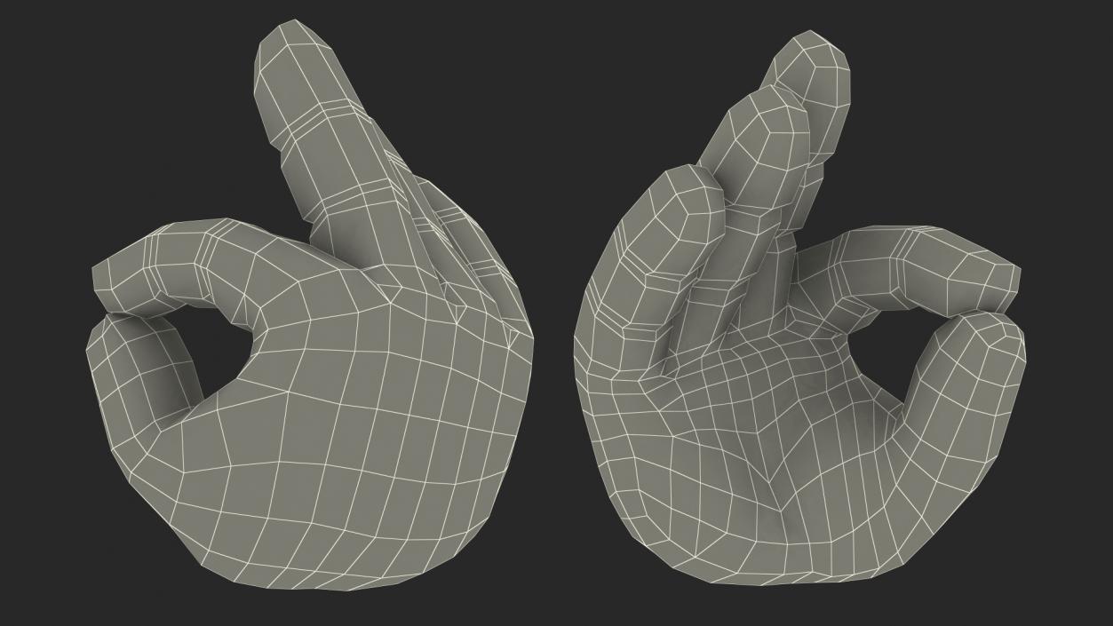 3D OK Hand Emoji model