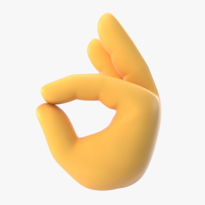 3D OK Hand Emoji model