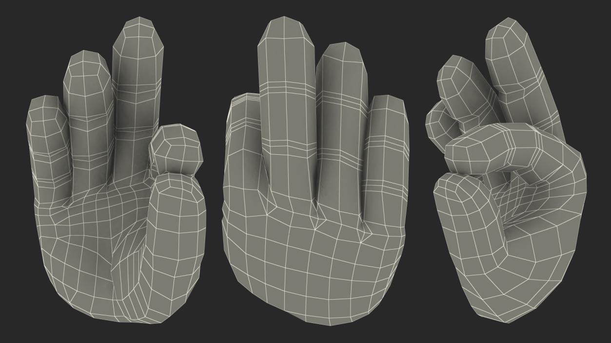 3D OK Hand Emoji model