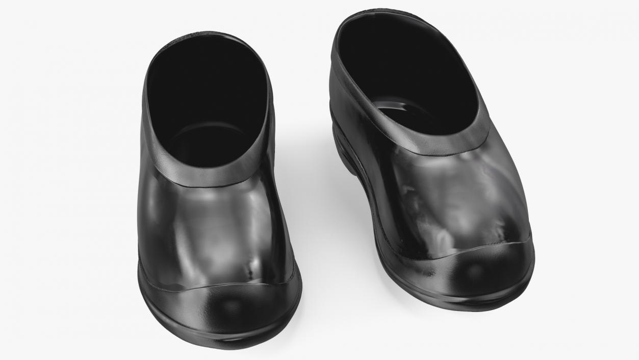 Rubber Waterproof Galoshes Black 3D