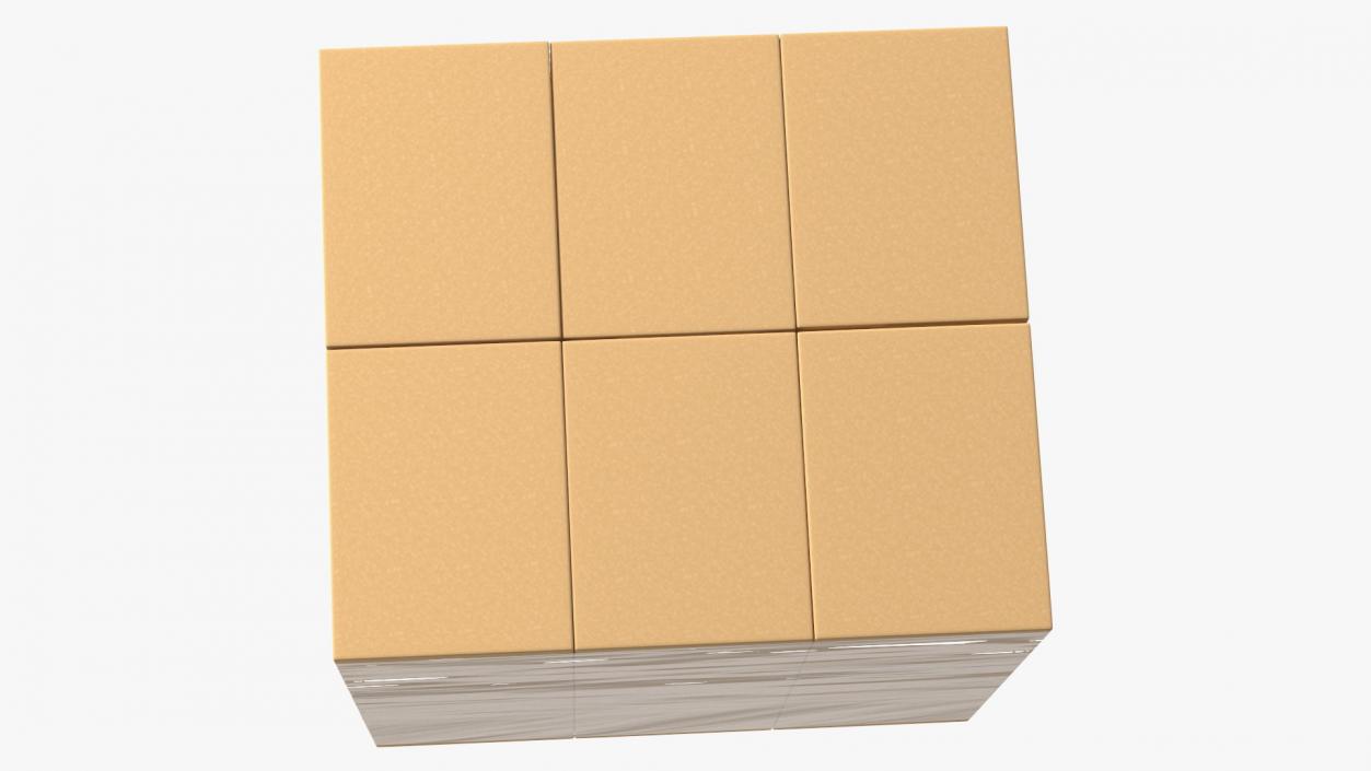 Carton Boxes Wrapped in Stretch Film(1) 3D model