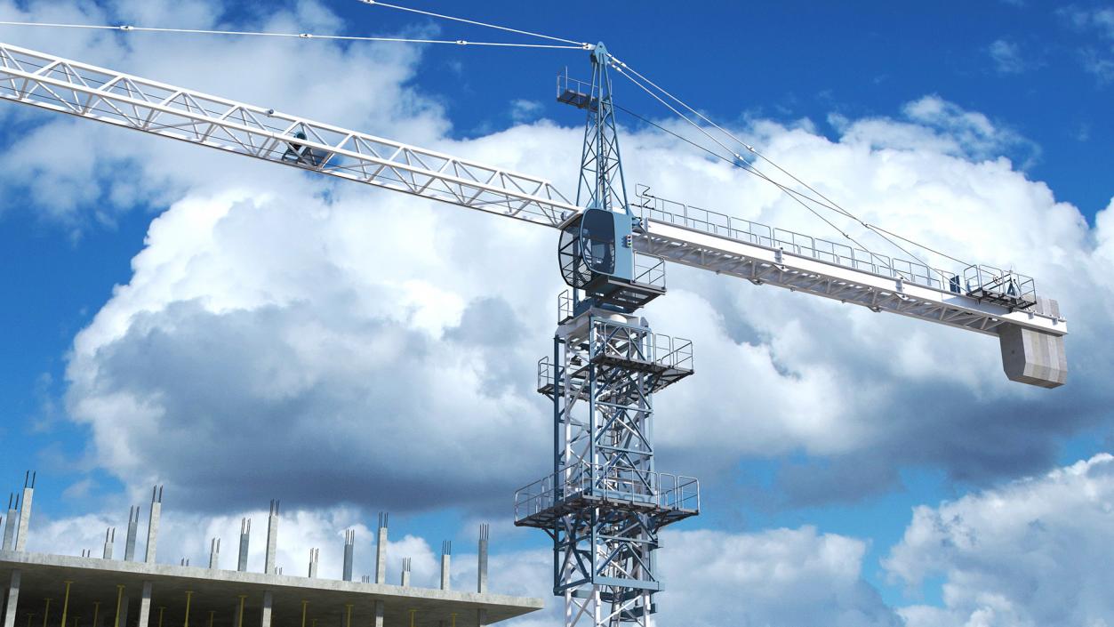 Construction Tower Crane 3D model