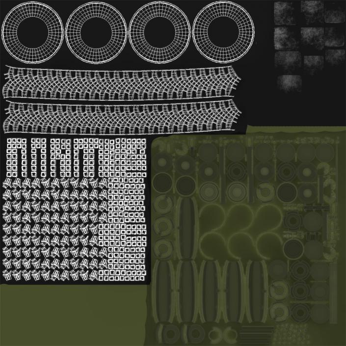 Military Truck URAL 4320 3D model