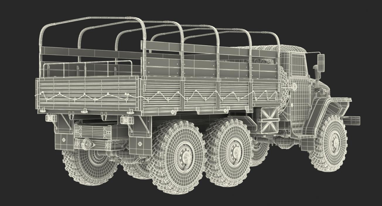 Military Truck URAL 4320 3D model