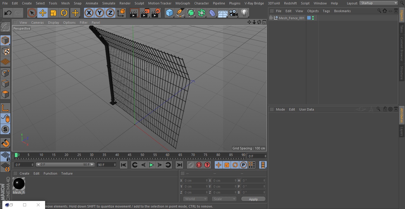 3D model Mesh Fence