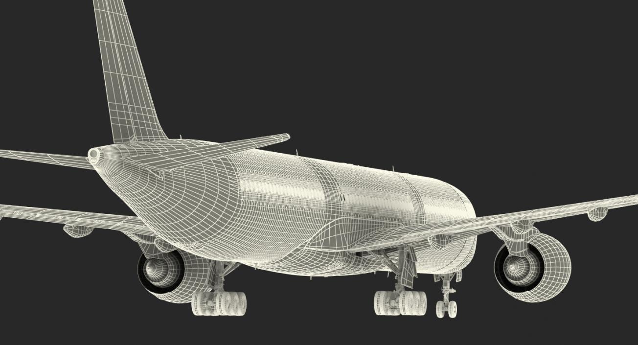 3D Airbus A350-1000 Lufthansa Rigged model