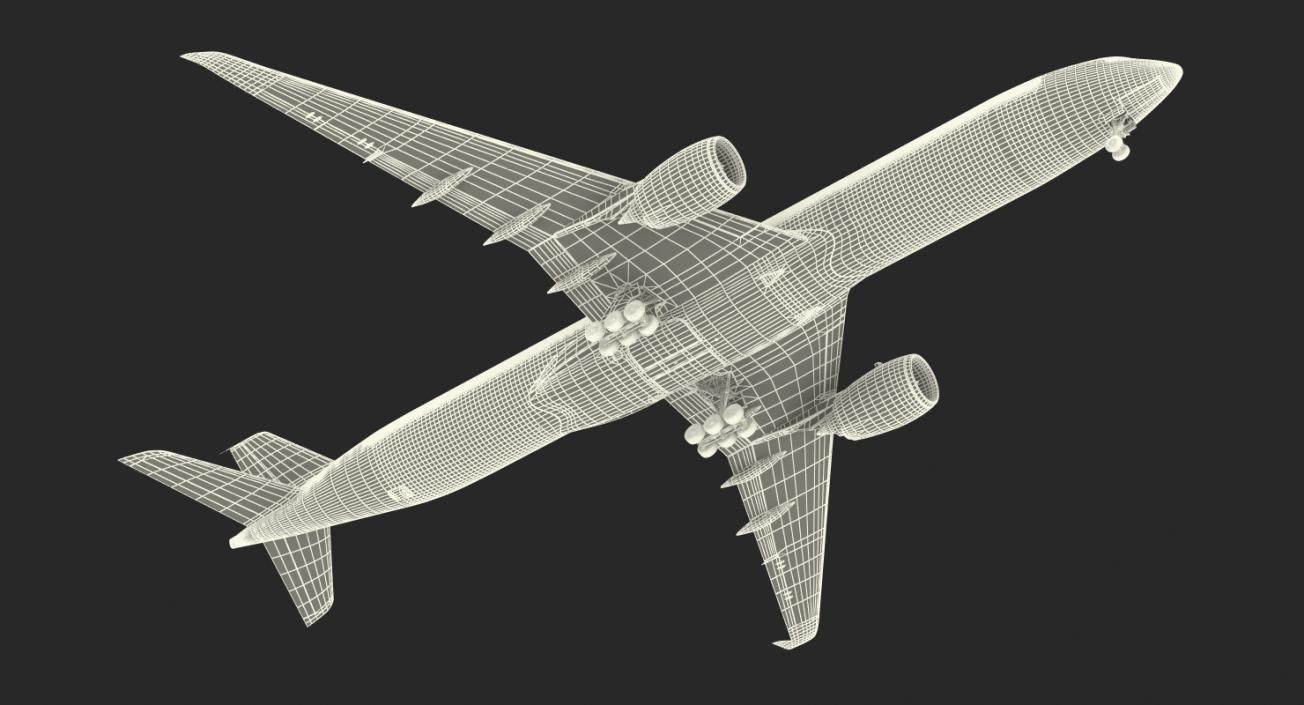 3D Airbus A350-1000 Lufthansa Rigged model