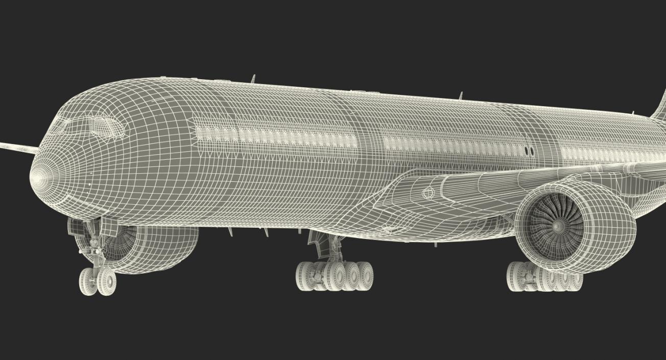 3D Airbus A350-1000 Lufthansa Rigged model