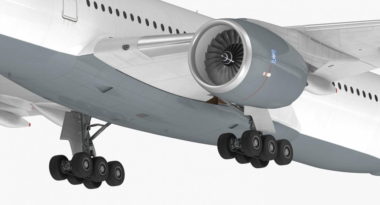 3D Airbus A350-1000 Lufthansa Rigged model