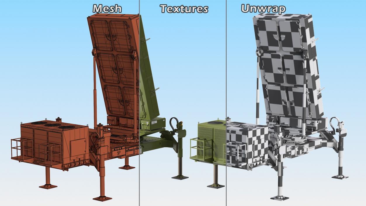 3D ELTA ELM 2084 Multi Mission Radar model