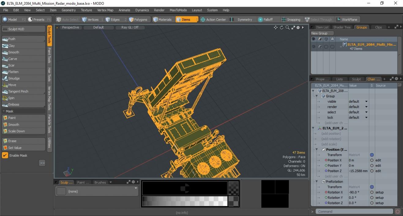 3D ELTA ELM 2084 Multi Mission Radar model