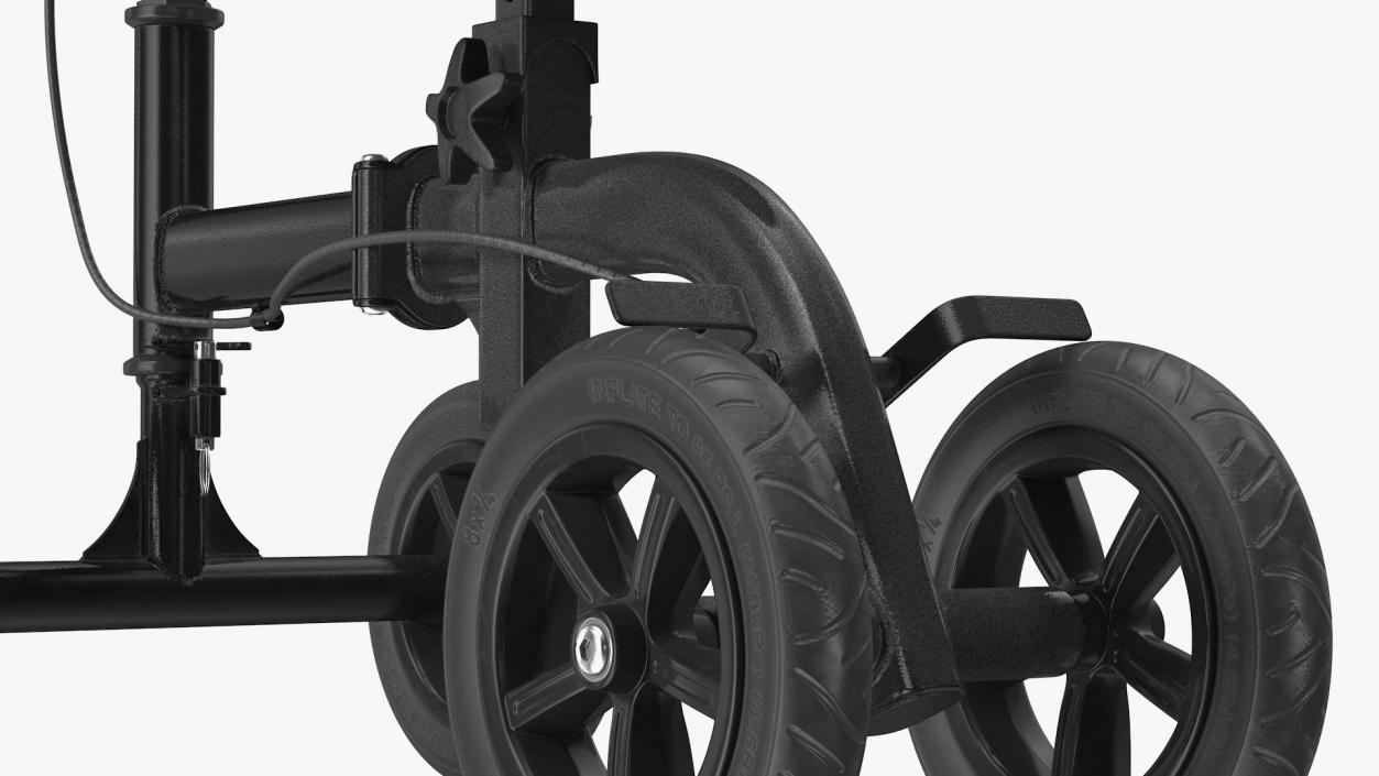 Black Knee Scooter Rigged for Cinema 4D 3D model