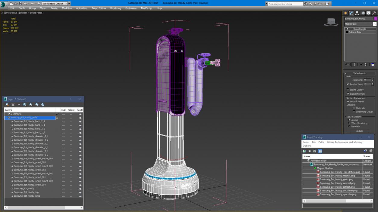 3D Samsung Bot Handy Smile model