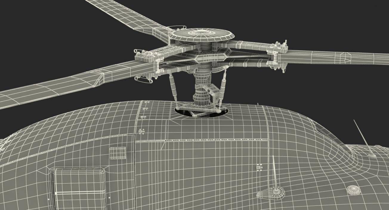 3D Helicopter Eurocopter AS-355N Rigged