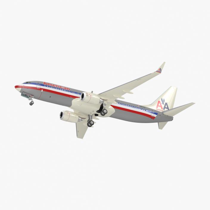 3D Boeing 737-800 with Interior American Airlines