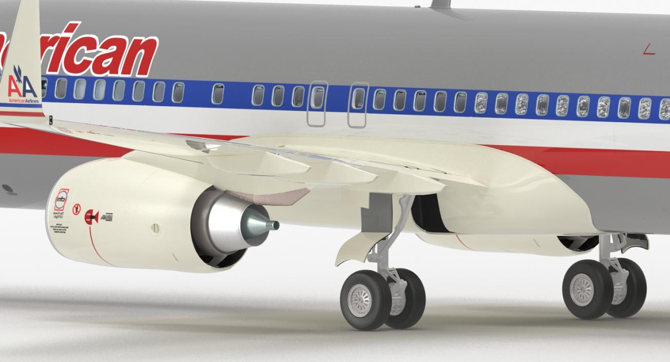 3D Boeing 737-800 with Interior American Airlines