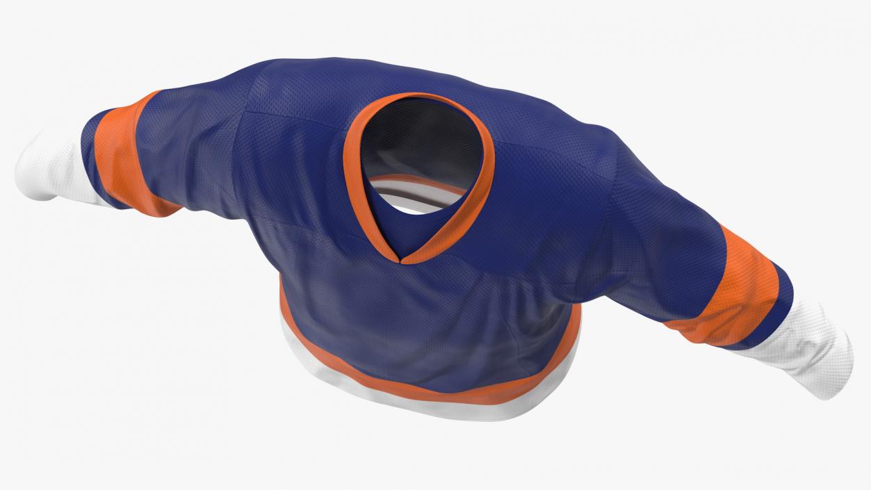 3D Hockey Jersey Blue model