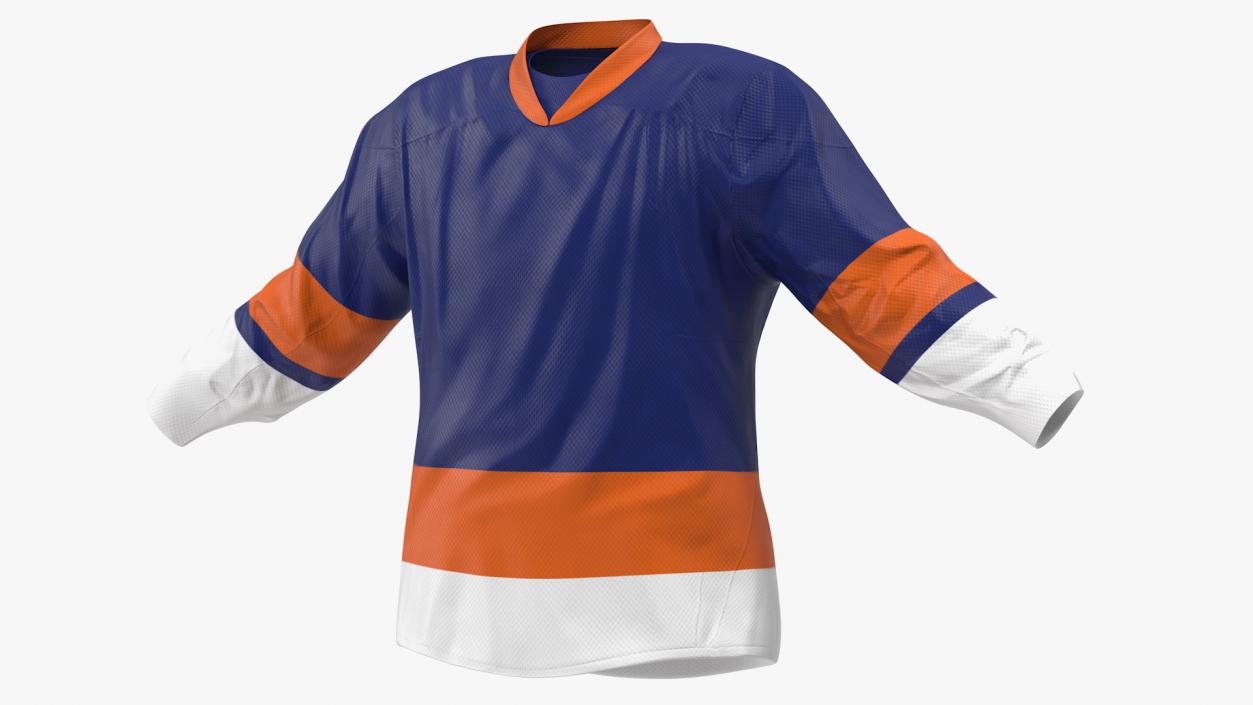 3D Hockey Jersey Blue model