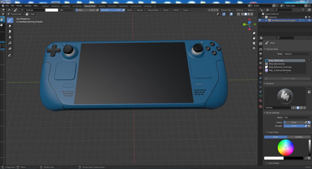 Handheld Gaming Computer 3D model