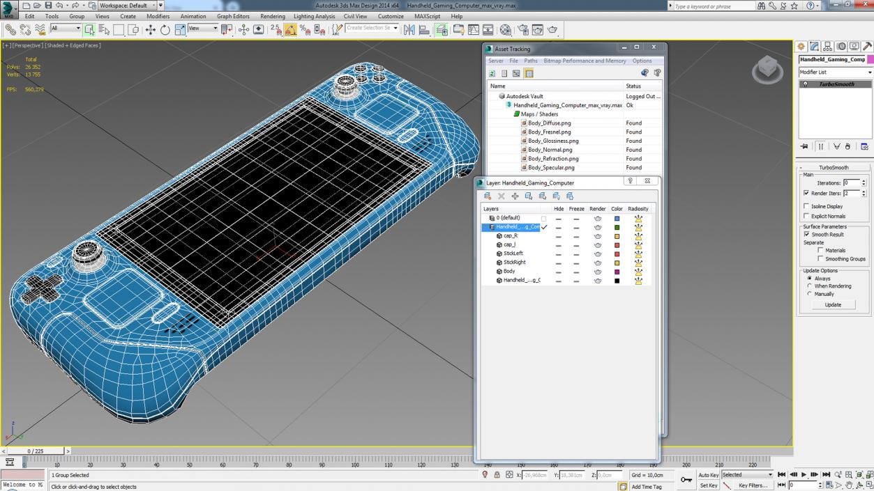 Handheld Gaming Computer 3D model