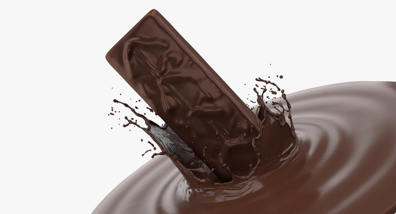 3D model Chocolate Bar Splash