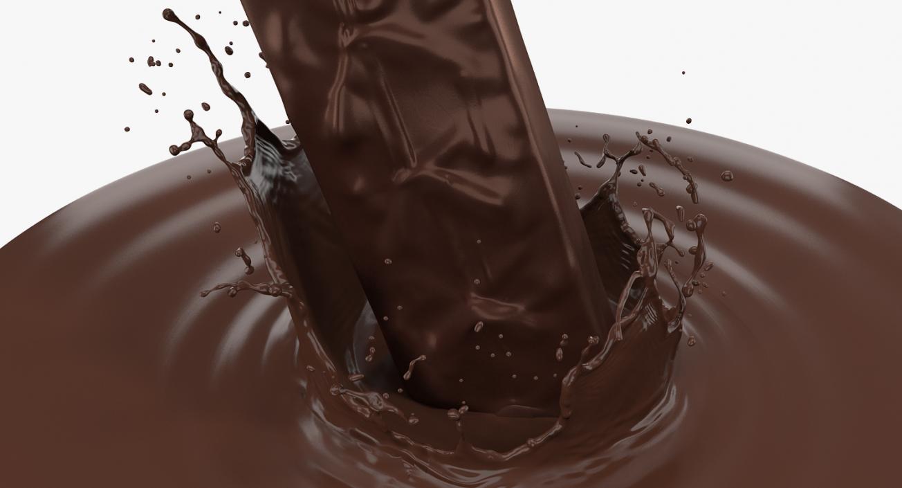 3D model Chocolate Bar Splash