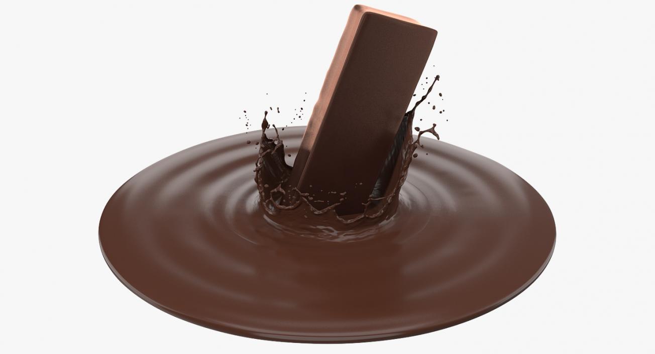 3D model Chocolate Bar Splash