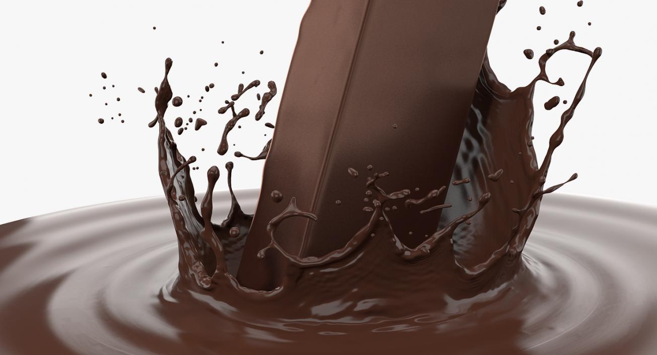 3D model Chocolate Bar Splash