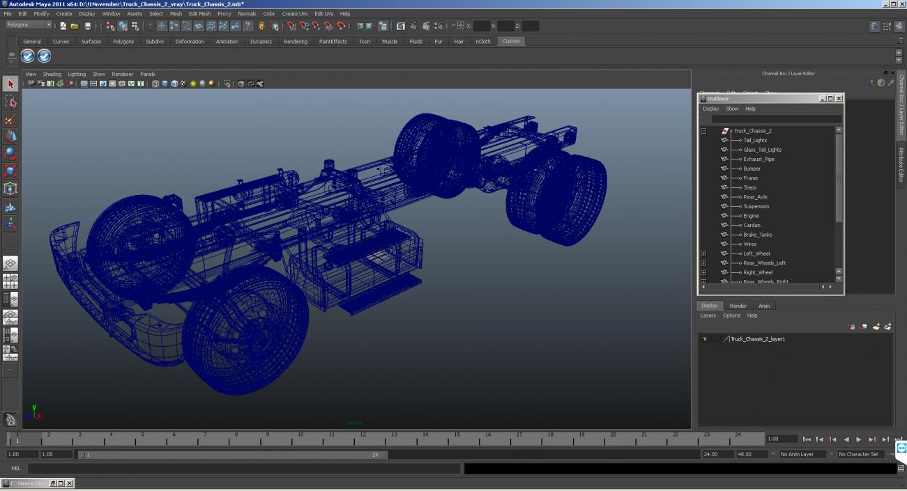 3D model Truck Chassis 2