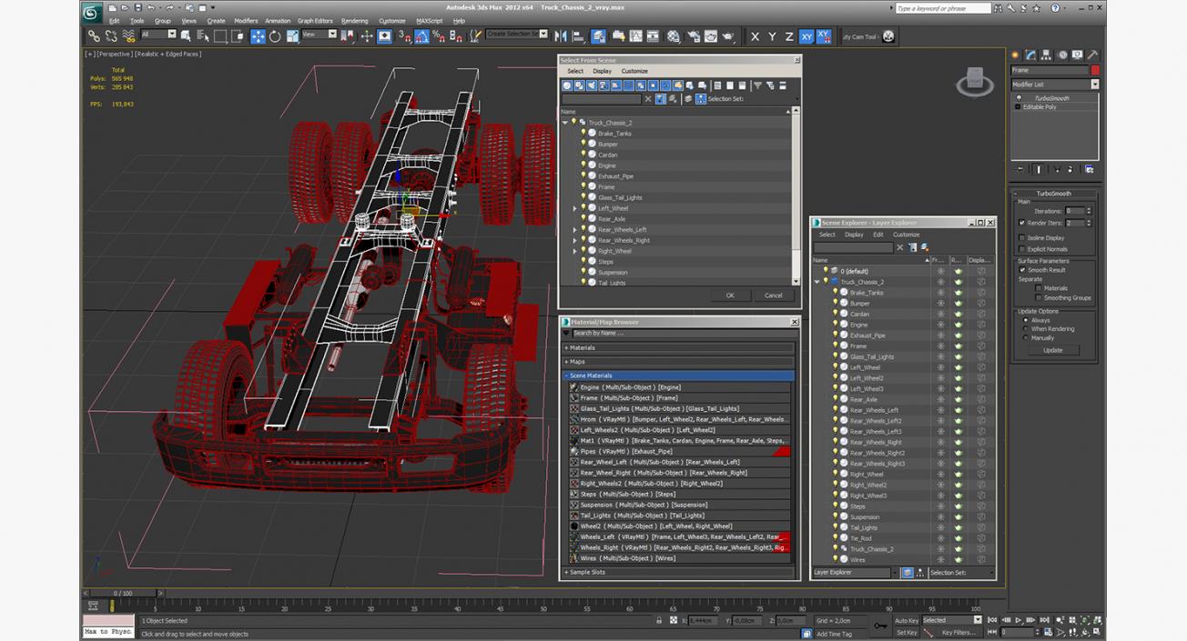 3D model Truck Chassis 2