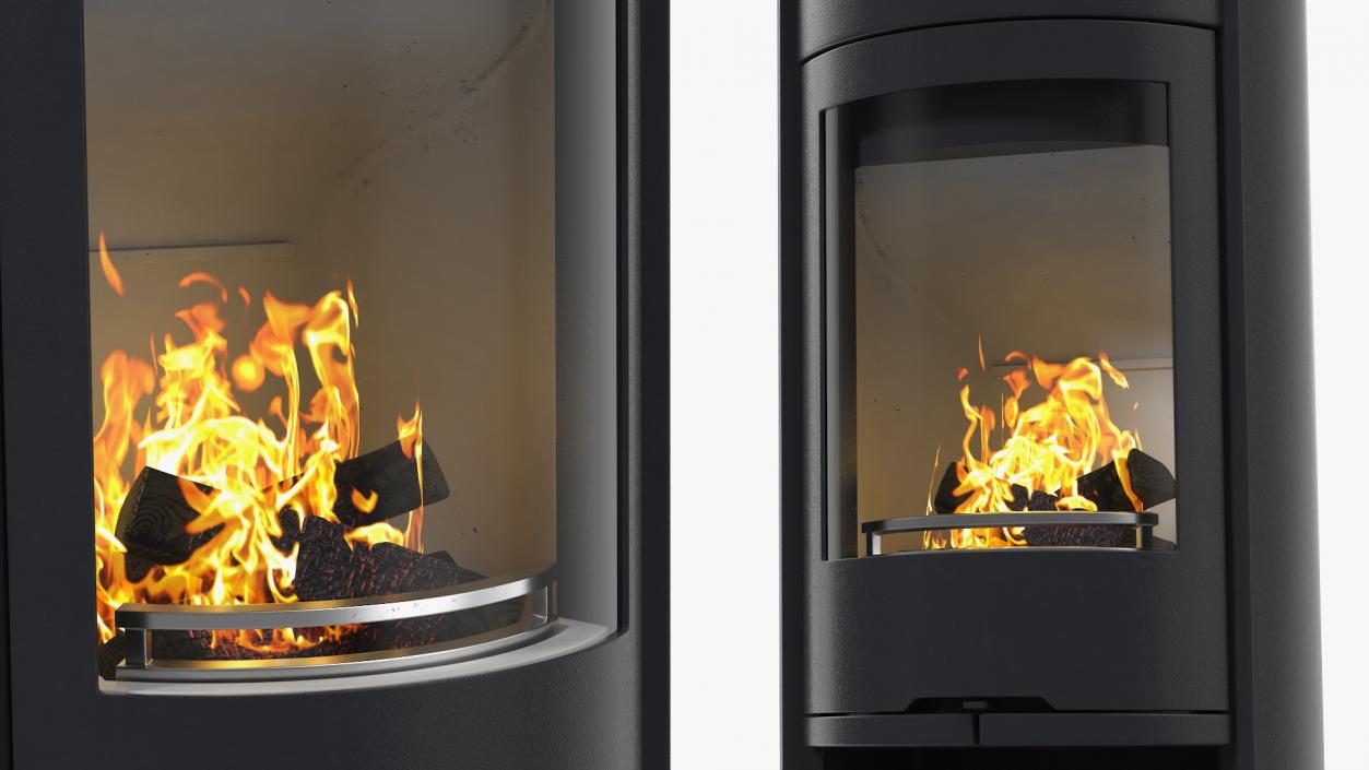 Modern Wood Burning Stove Contura 610 3D