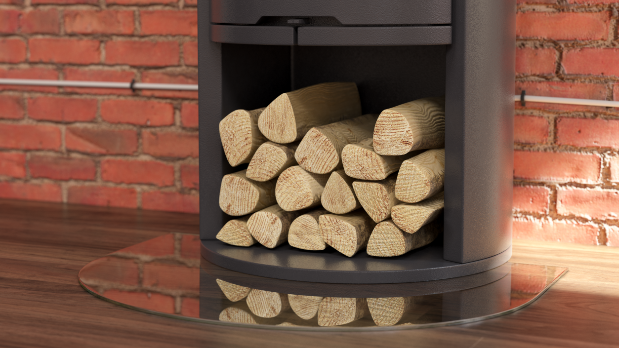 Modern Wood Burning Stove Contura 610 3D