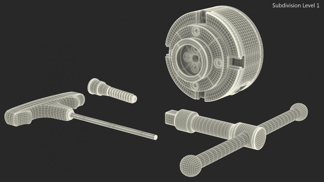 3D Self Centering Four Jaw Lathe Chuck Set Rigged