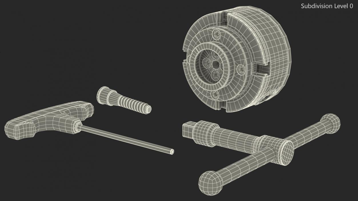 3D Self Centering Four Jaw Lathe Chuck Set Rigged