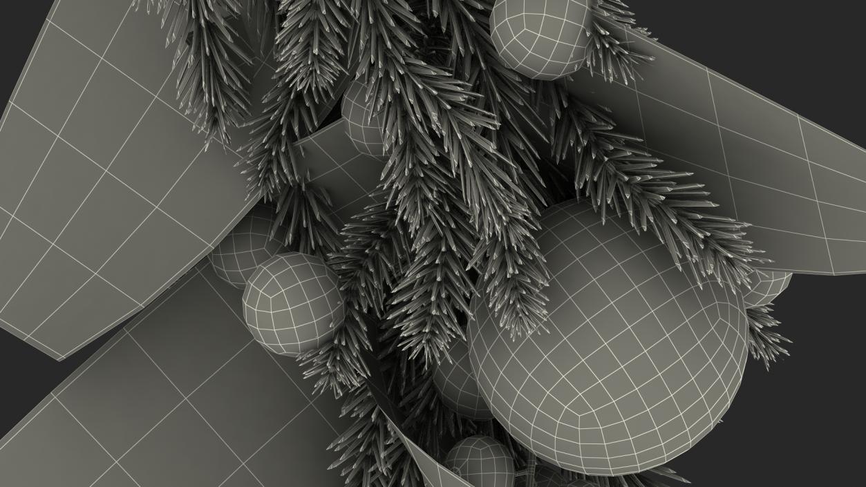 Christmas Wreath with Berries 3D model