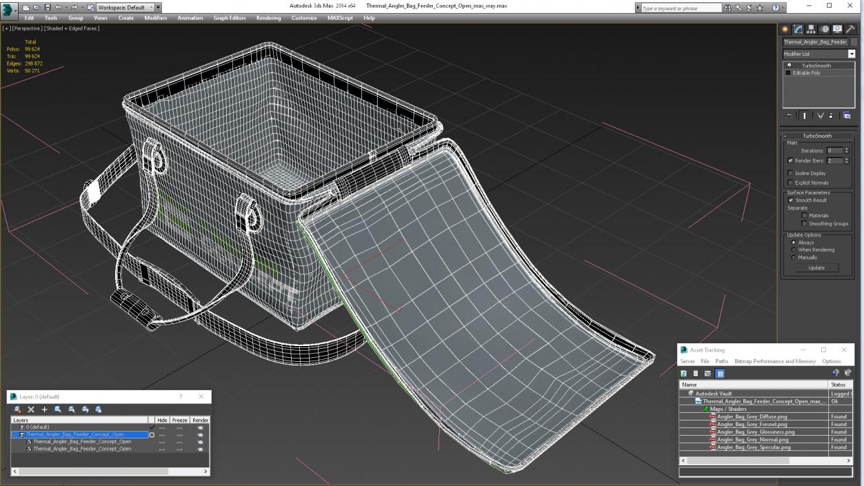 3D Thermal Angler Bag Feeder Concept Open model