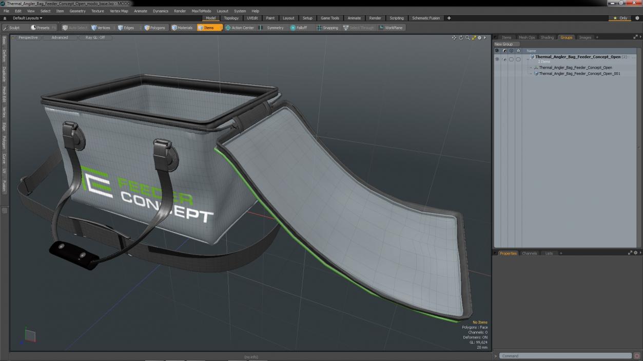 3D Thermal Angler Bag Feeder Concept Open model