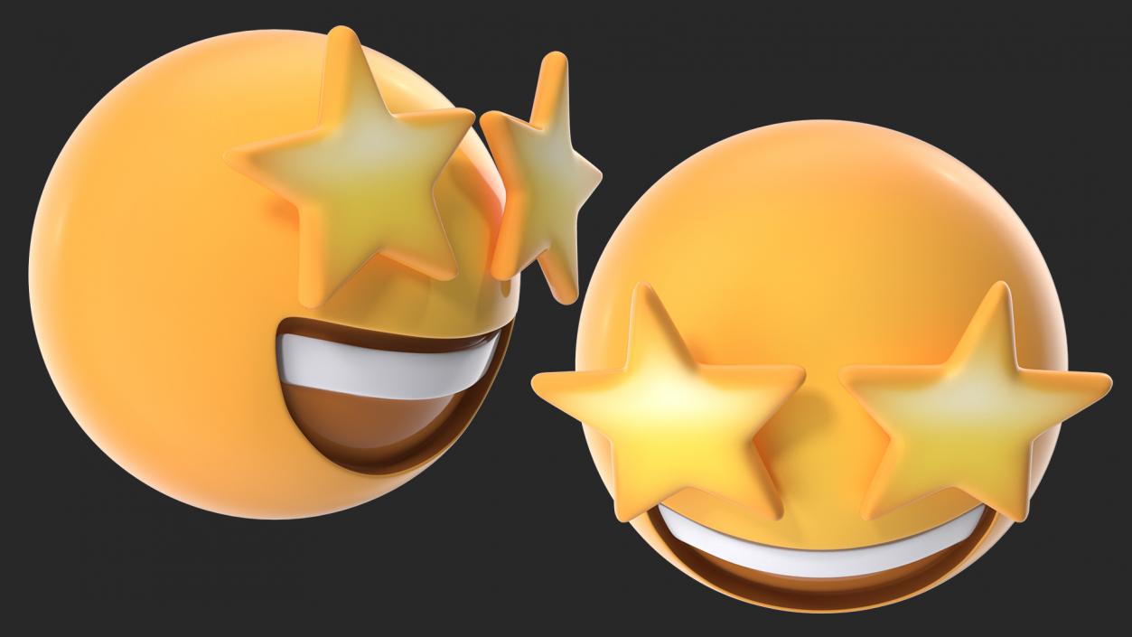 3D model Star Eyes Emoji