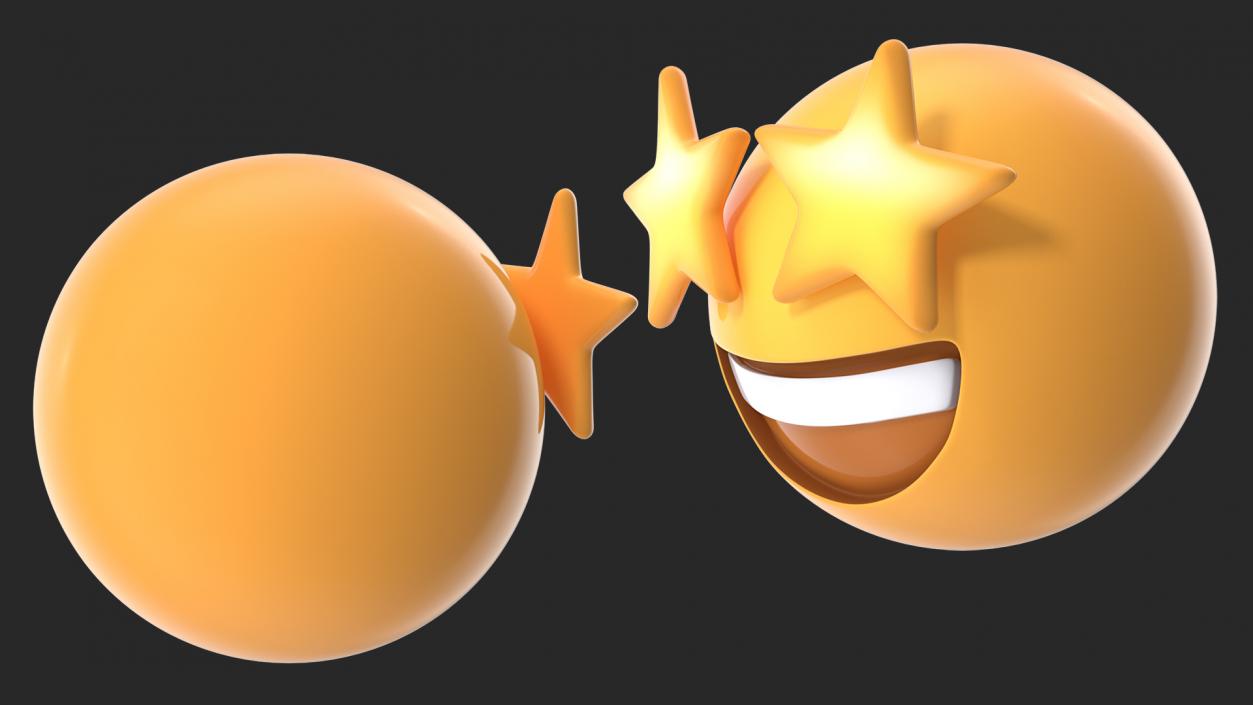 3D model Star Eyes Emoji