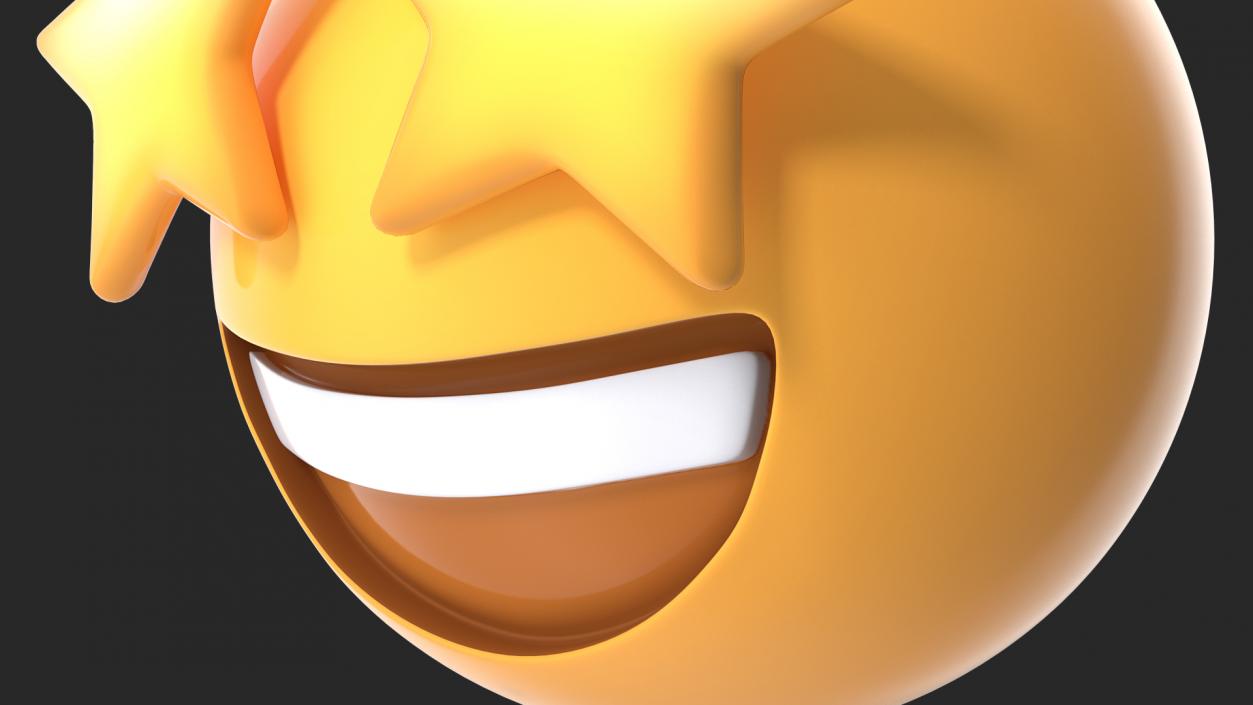 3D model Star Eyes Emoji