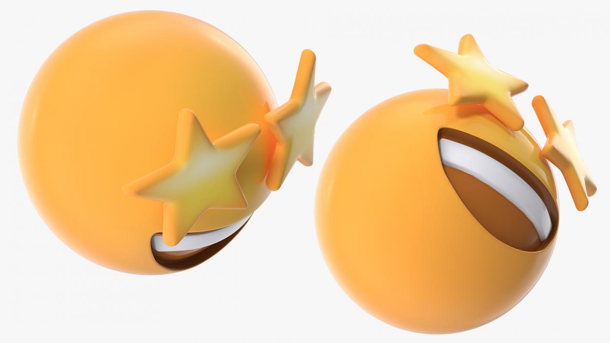 3D model Star Eyes Emoji