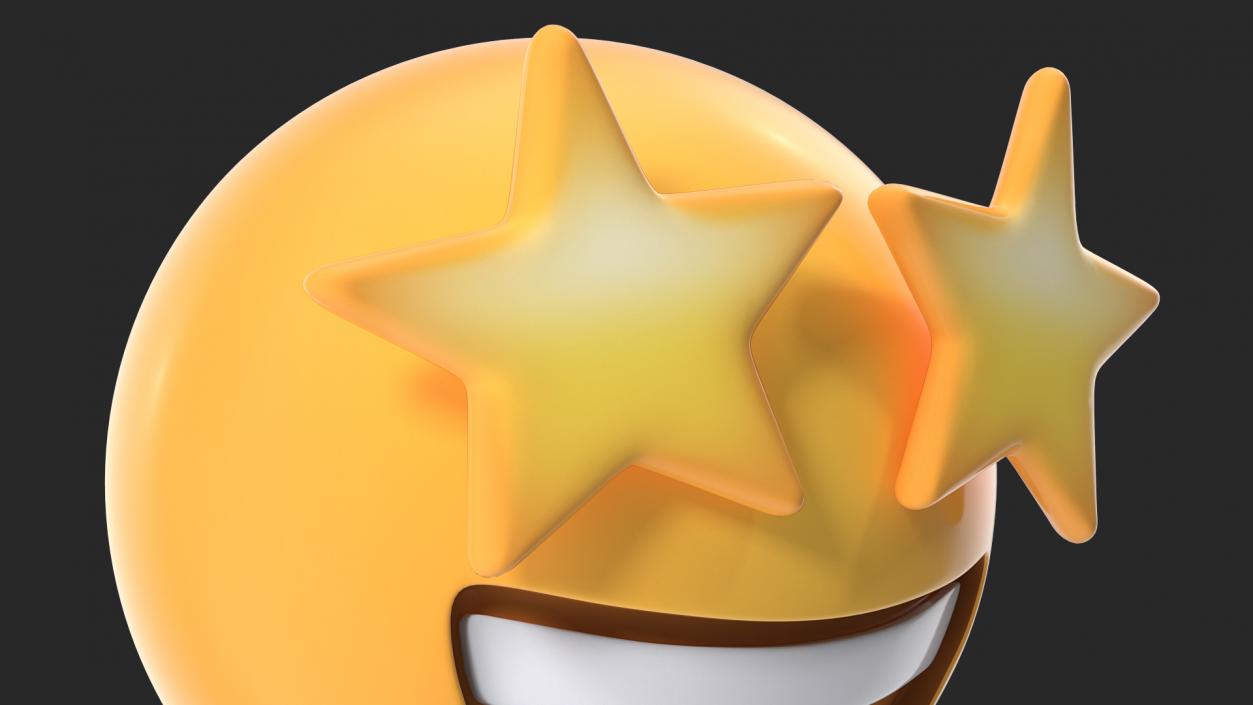 3D model Star Eyes Emoji