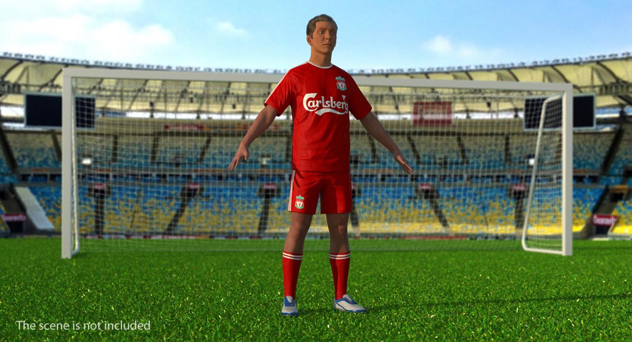 Soccer or Football Player Liverpool Rigged 3D