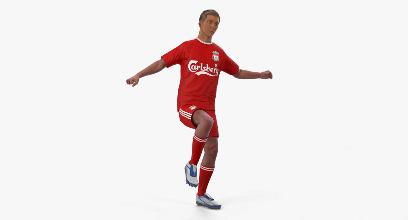 Soccer or Football Player Liverpool Rigged 3D