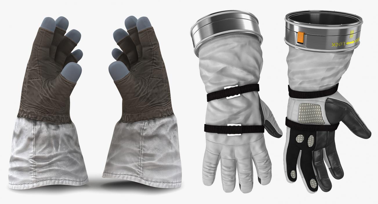 3D Space Gloves 3D Models Collection model