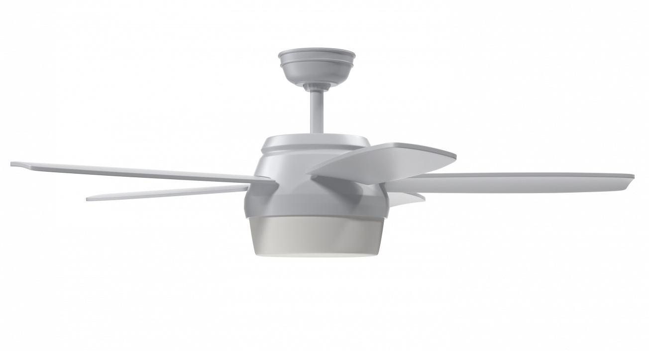 White Ceiling Fan 3D